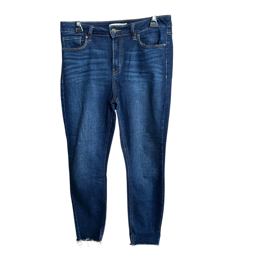 EUNINA Blue "Clara" High Rise Skinny Cropped Denim Jeans Size 11
